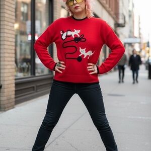 Red Cat Design Sweater